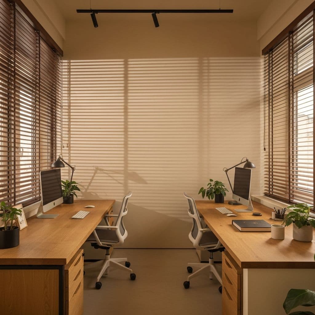 Sala de estar elegante com cortinas